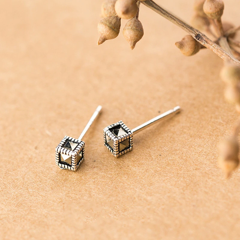 Square Earrings Personality Square Geometric Earrings