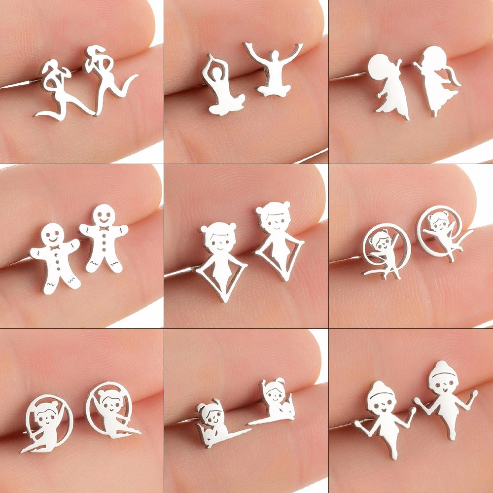 Stainless Steel Simple Temperament Korean Women's Small Earrings