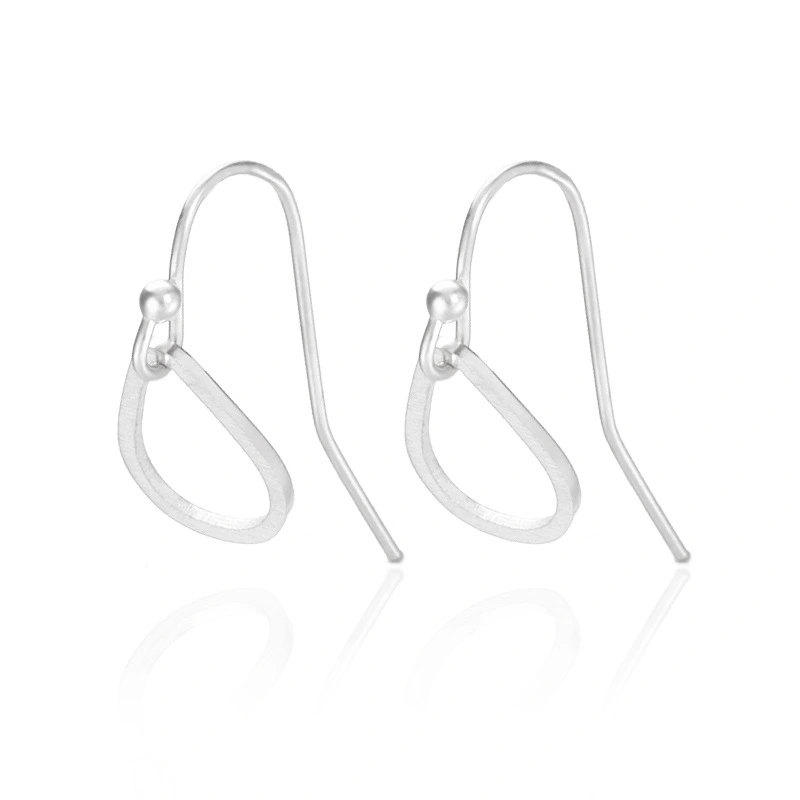 Korean Style Simple Stainless Steel Drop Earrings Women