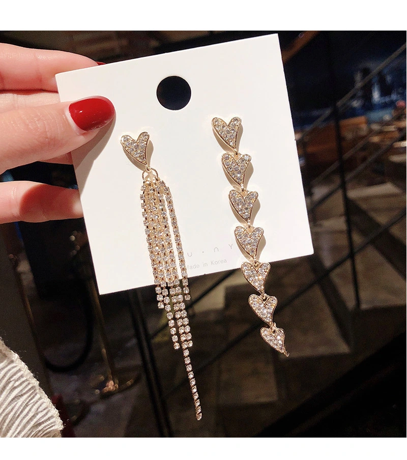 Temperament Long Diamond Tassel Earrings Female Super Fairy Personality Trendy Earrings