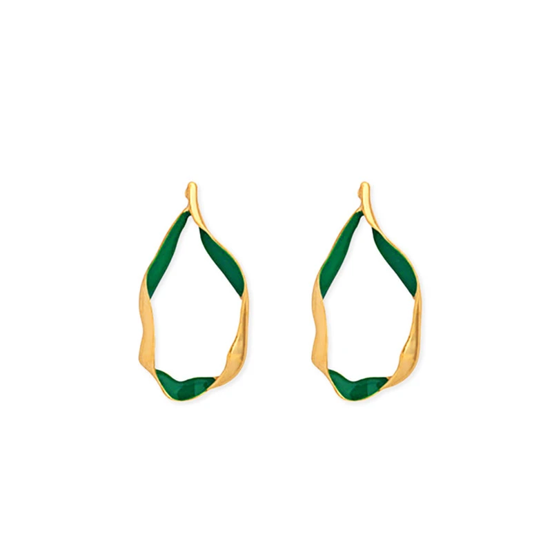 Contrasting Color Enamel Alloy Earrings Color Matching Earrings