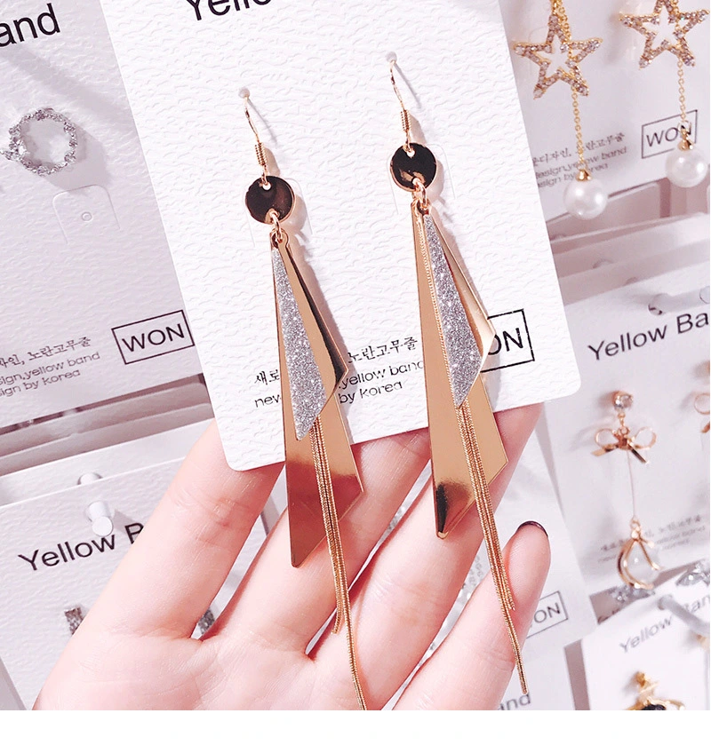 Exaggerated Personality Temperament Earrings Female New Long Style Net Red Super Fairy Earrings