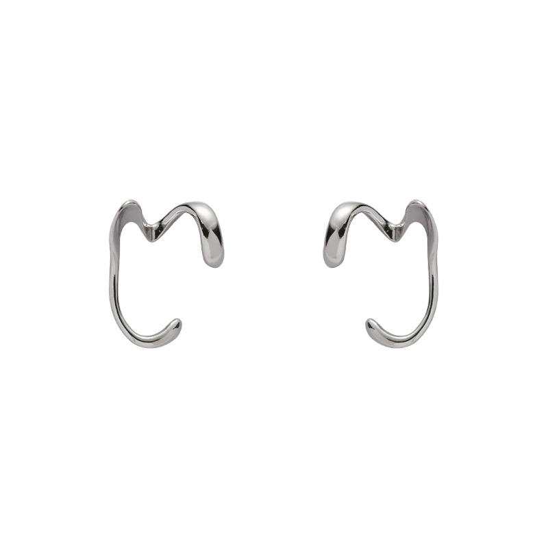 Irregular Geometric Alloy Ear Hook Women