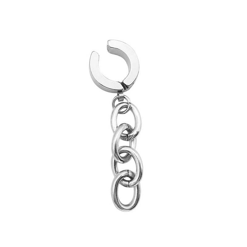 Stainless Steel Chain Stud Earrings For Men And Women