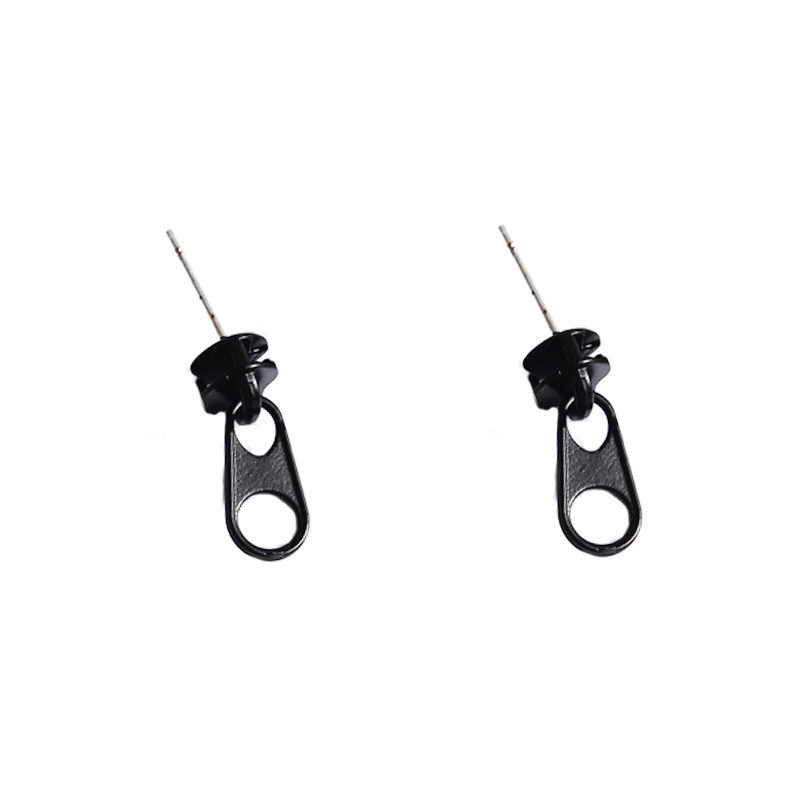 Simple Fashion Earrings Multicolor Zipper Puller