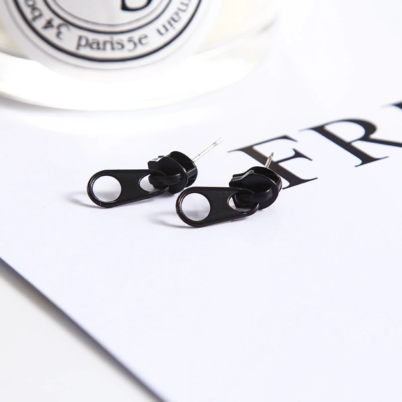 Simple Fashion Earrings Multicolor Zipper Puller