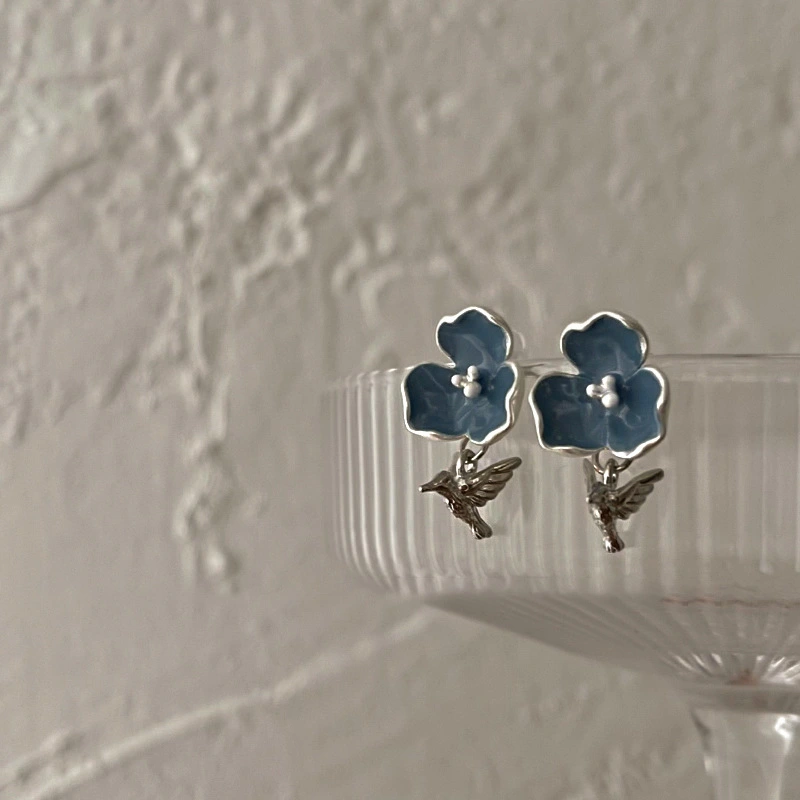 Birds And Flowers Creative Earrings