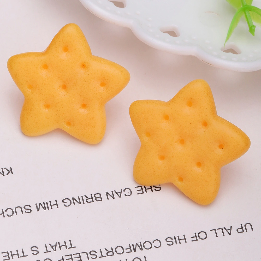 Fun And Cute Simulation DIY Heart-shaped Biscuit Earrings