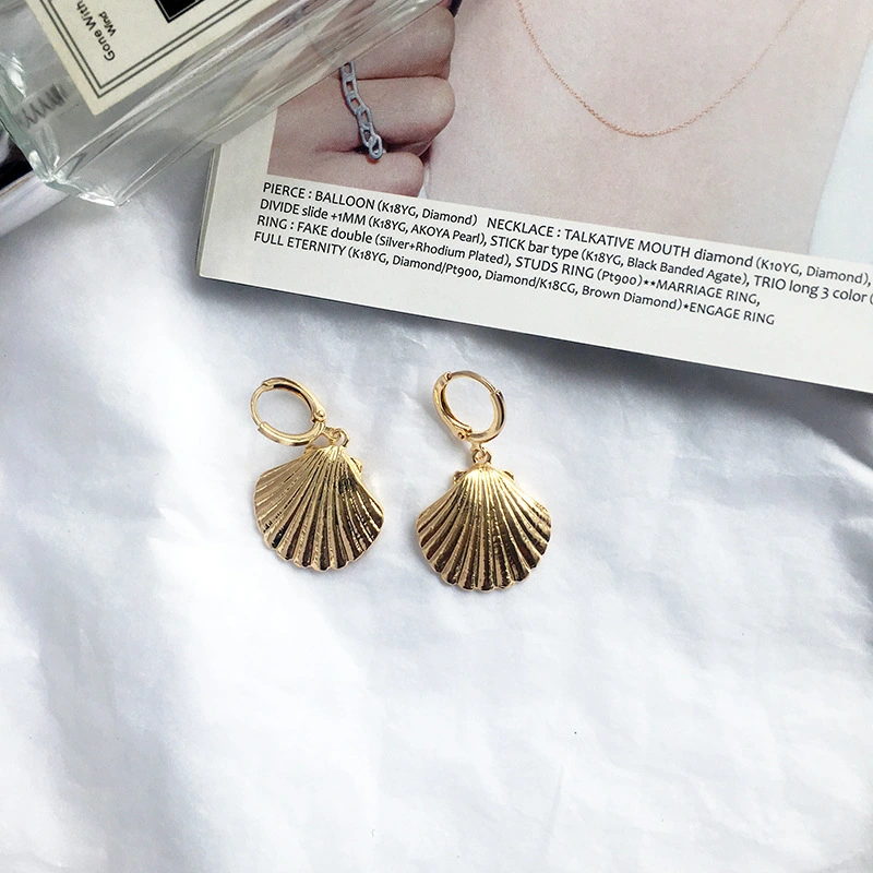 Fashion Jewelry Alloy Shell Earrings