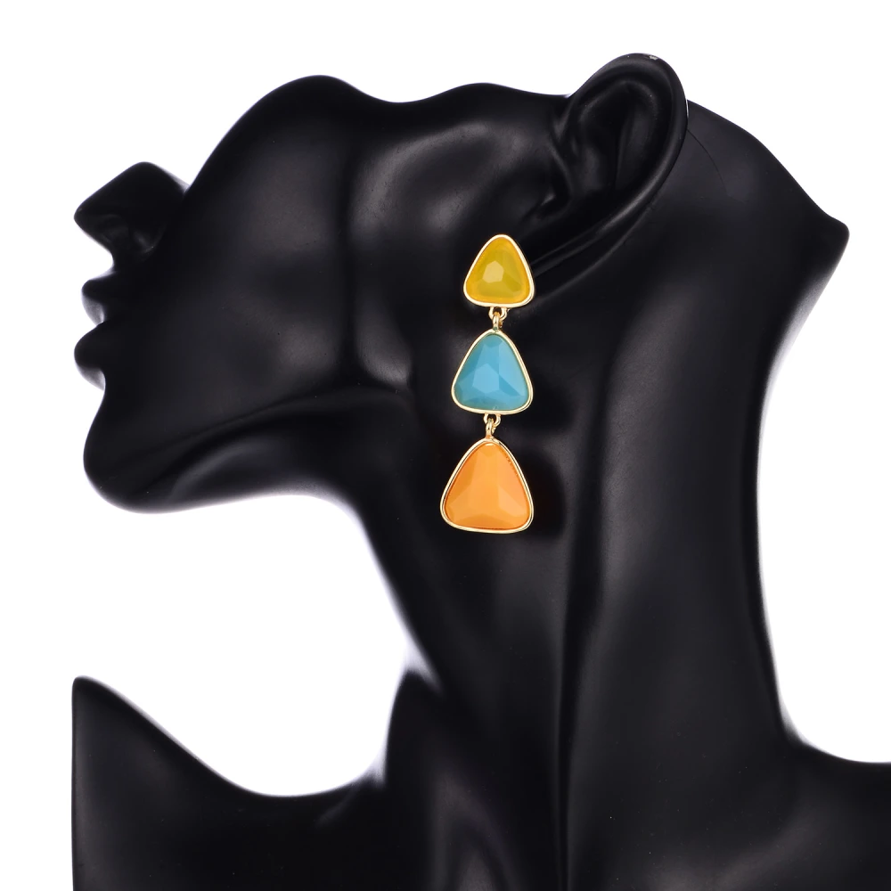 Female Korean Style Simple Light Luxury Geometric Generous Earrings