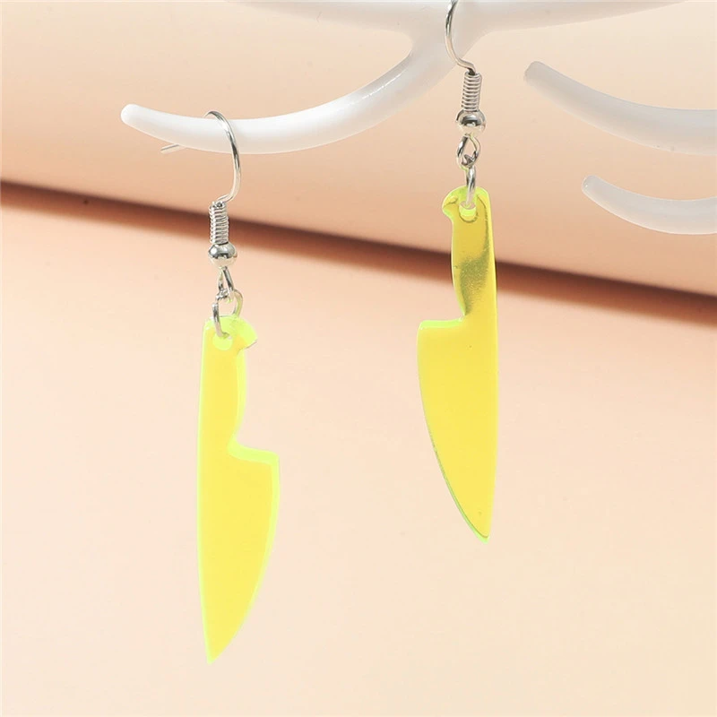 European And American Exaggerated Transparent Resin Geometric Earrings