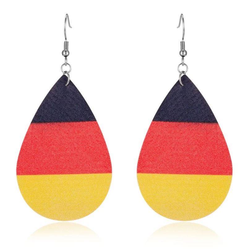 Geometric Drop Earrings Fashion All-match Cross-border Leather Earrings