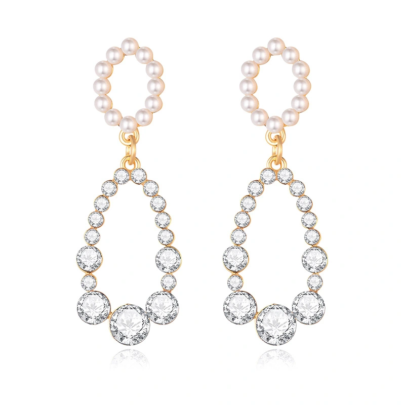 European And American Earrings Fashion Simple Female Diamond Earrings