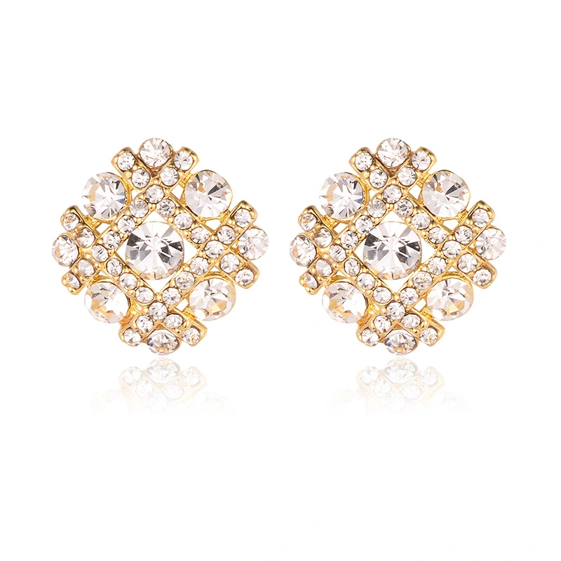 European And American Earrings Fashion Simple Female Diamond Earrings