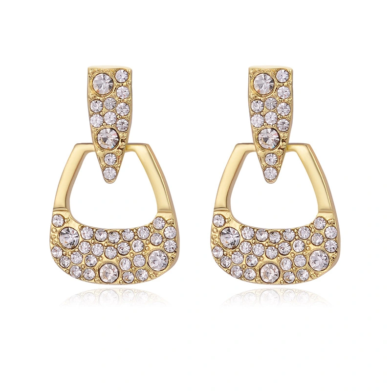 European And American Explosive Fashion New Diamond Earrings Simple