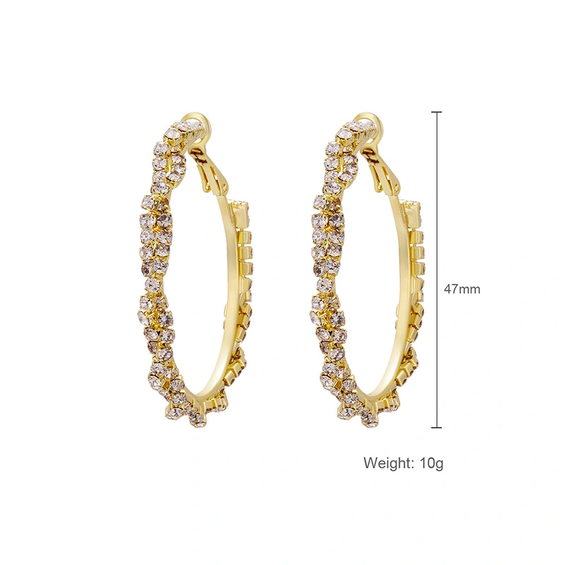 European And American Design Fashion Diamond Earrings Earrings Simple
