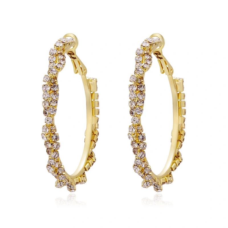 European And American Design Fashion Diamond Earrings Earrings Simple