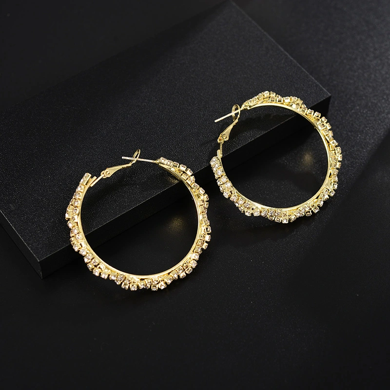 European And American Design Fashion Diamond Earrings Earrings Simple