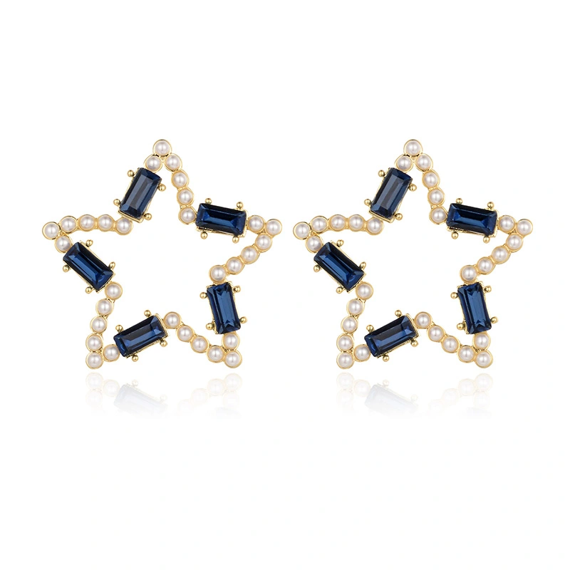 European And American Design Sense Fashion Five-pointed Star Earrings Earrings Simple