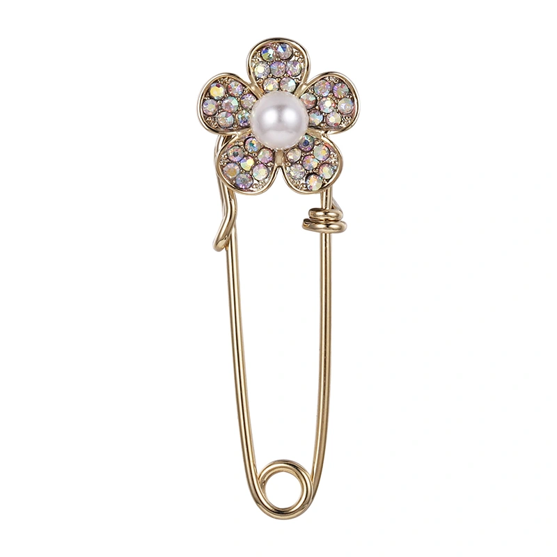 European And American Design Fashion Pearl Flower Brooch Simple