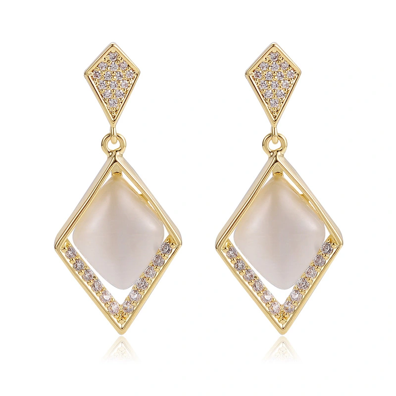 European And American Design Diamond Multi-layered Earrings With Diamonds