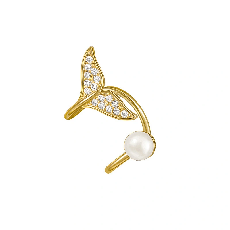 Fishtail Pearl Ear Bone Clip Female Non-pierced Ear Clip Premium