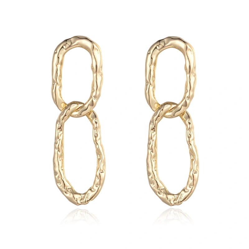 Retro Irregular Large Ring Earrings