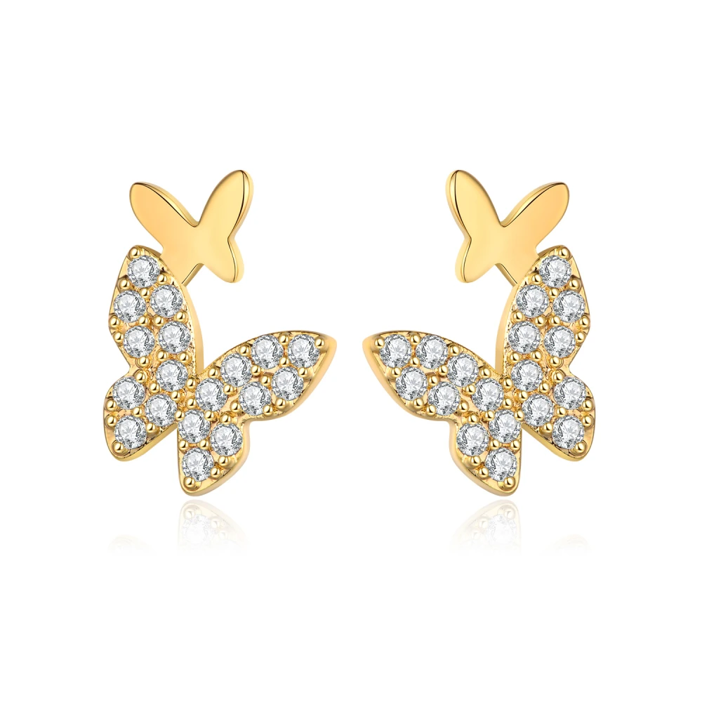 European And American Temperament Fashion And Popular Butterfly Stud Earrings