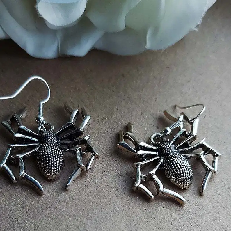 New Halloween Ear Accessories Alloy Spider Earrings Retro Insect Earrings