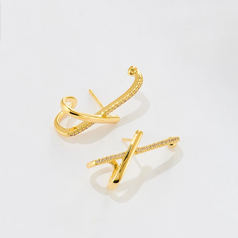 New Gold Geometric Earrings Simple Niche Summer Female Hypoallergenic