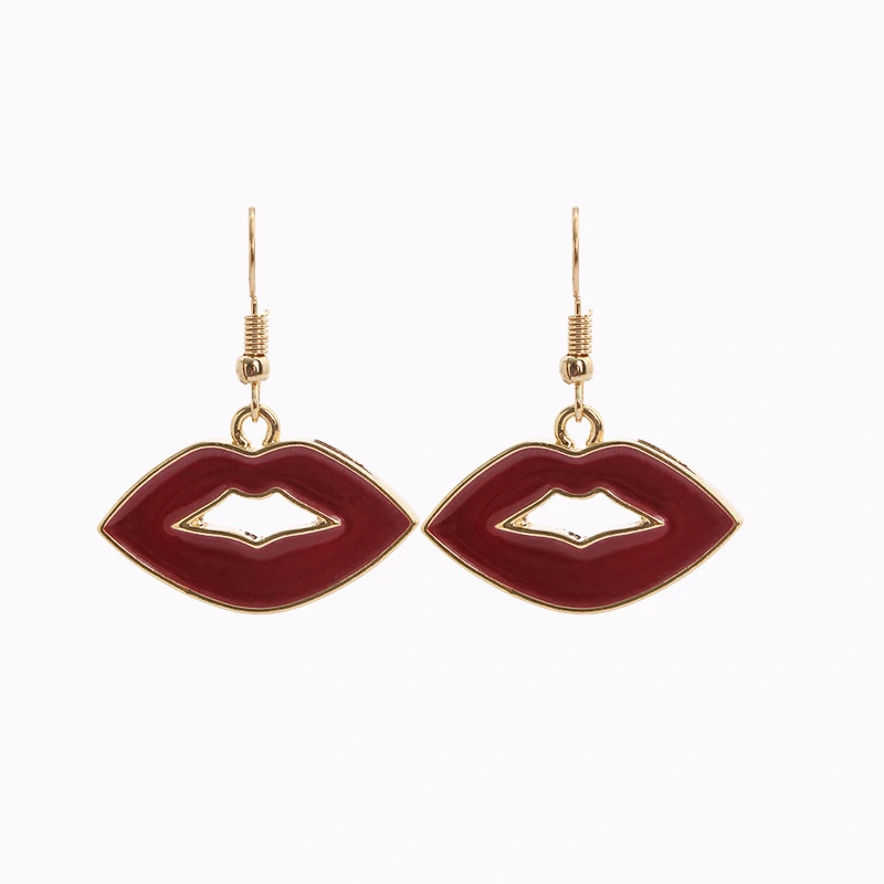 Cross-border E-commerce Jewelry European And American Hot Red Lip Type