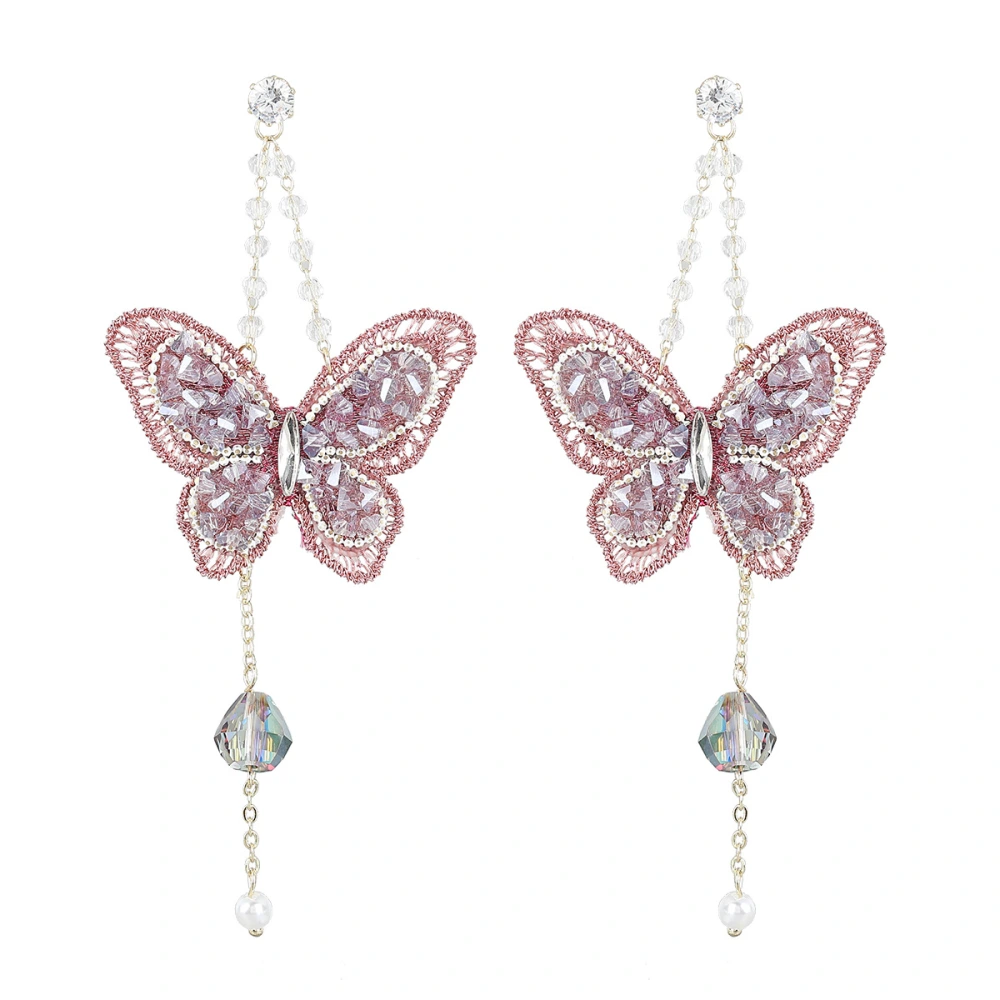 Lace Butterfly Acrylic Diamond Earrings Earrings