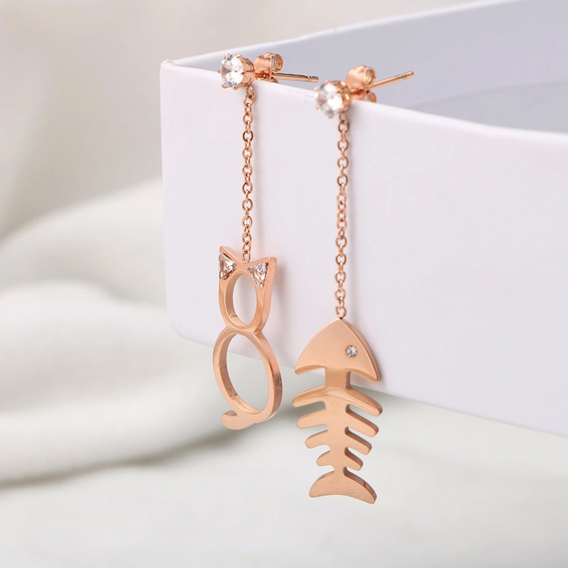 Tassel Titanium Steel Earrings Female Net Red Earrings