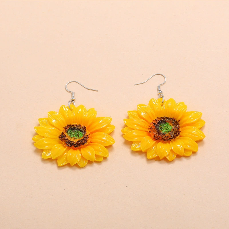 Simple Sunflower Earrings