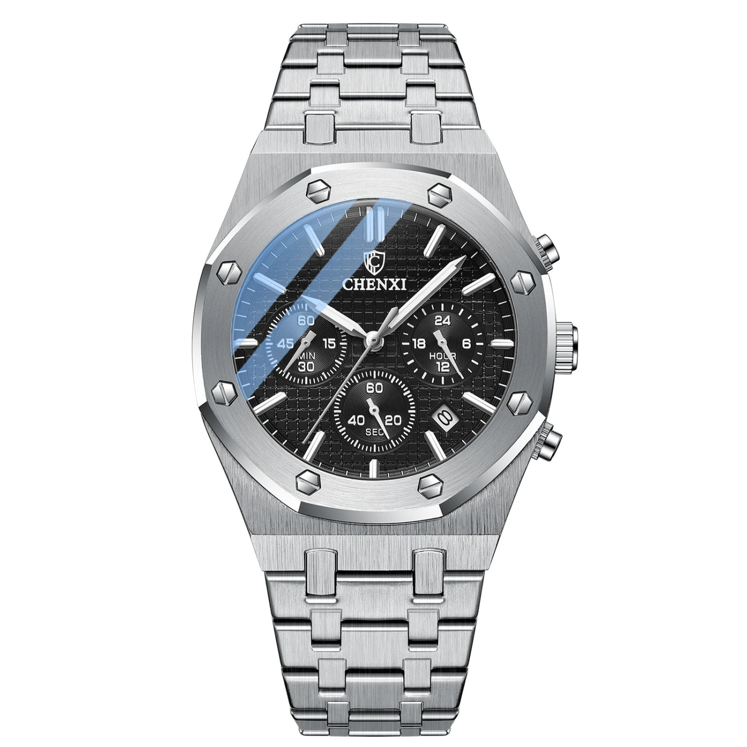 Men's Steel Band Waterproof Quartz Non-mechanical Watch
