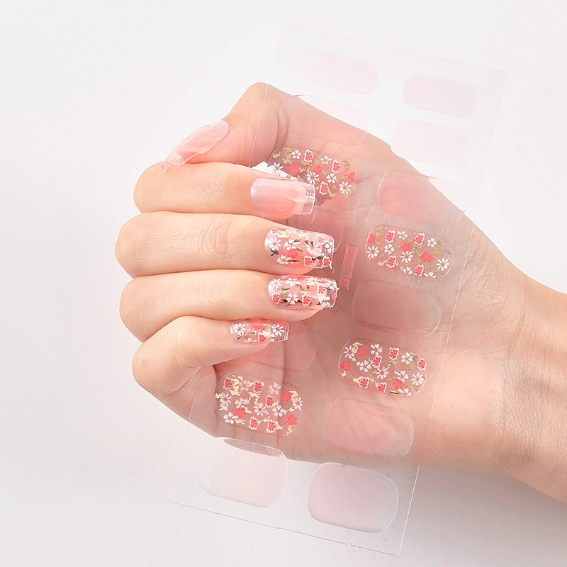 Bronzing Cat's Eye Letters Color Nail Polish Film Nail Stickers Full Stickers