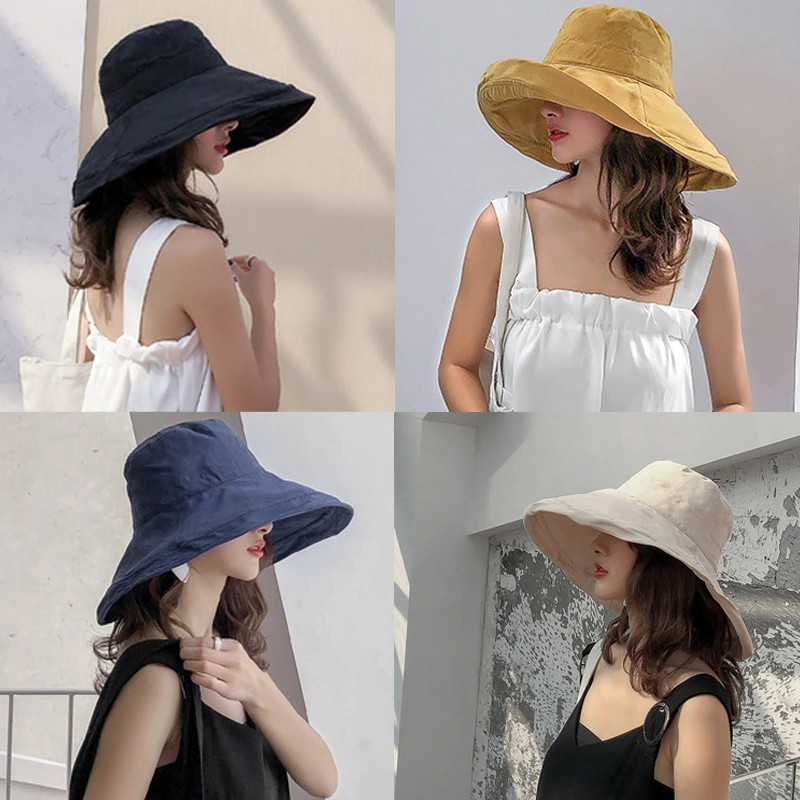 Summer Big Brim Double-sided Sunhat Fisherman Hat
