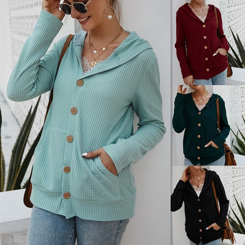 Fashion Women's Hooded Knitted Cardigan