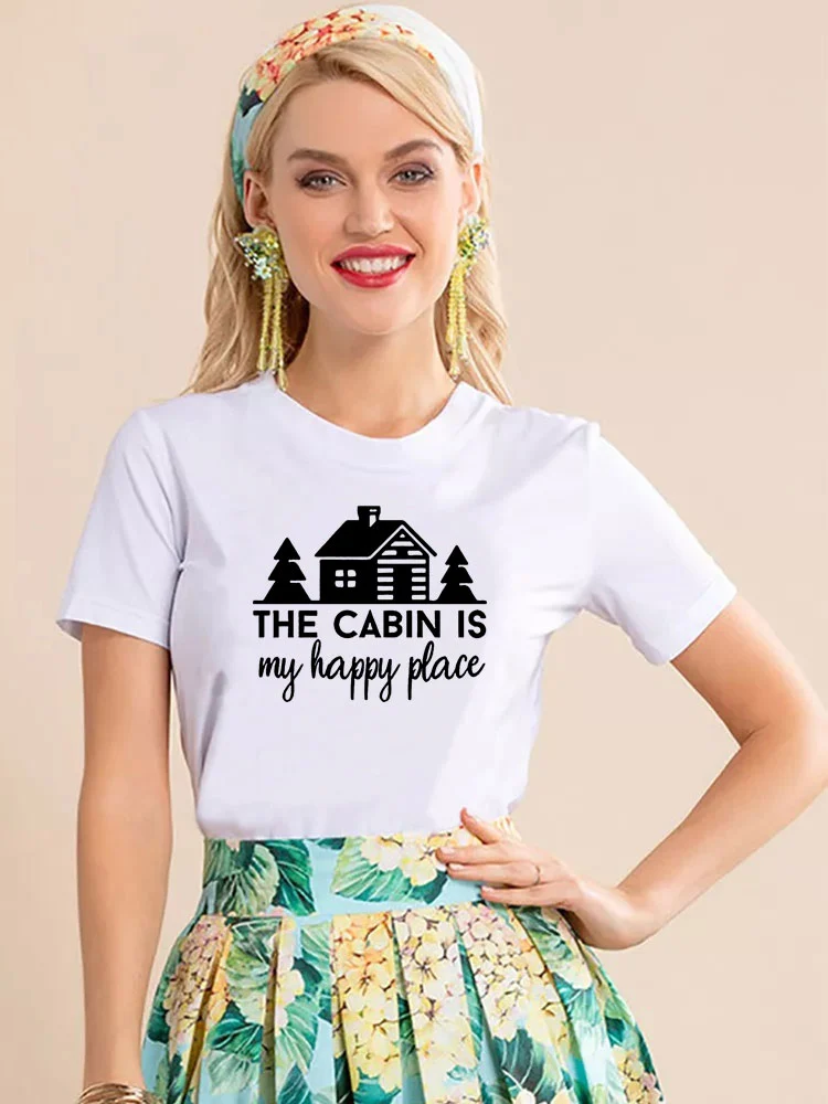 Foreign trade women round neck blouse printing t-shirt