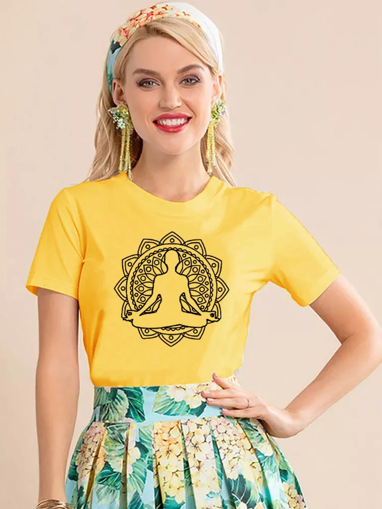 Foreign Trade Women Round Neck Blouse Printing T-Shirt