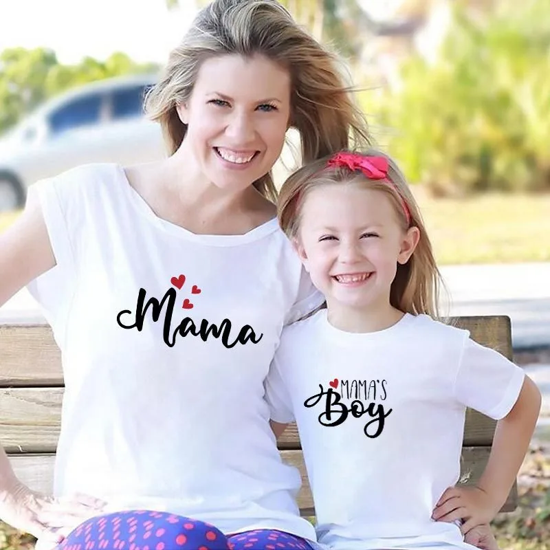 Love Letter Printing Mother And Women Parent-Child Summer Short-Sleeved