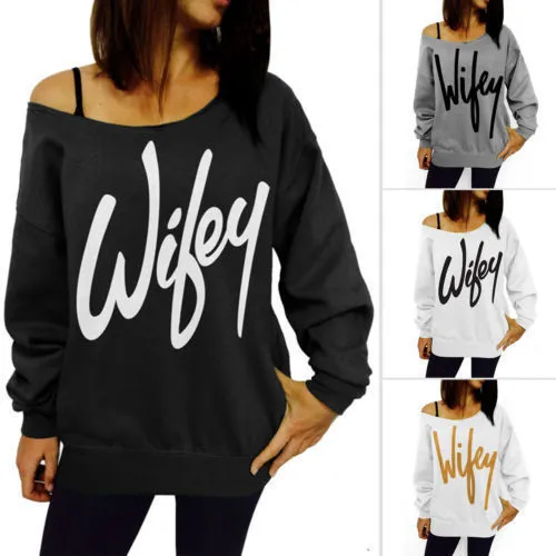 European And American Style Letter Printed Sweater In Stock
