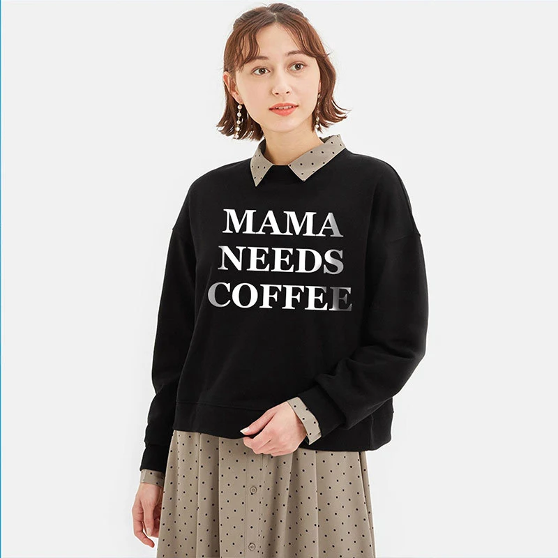 Black Dress Women Round Neck Casual Loose Version