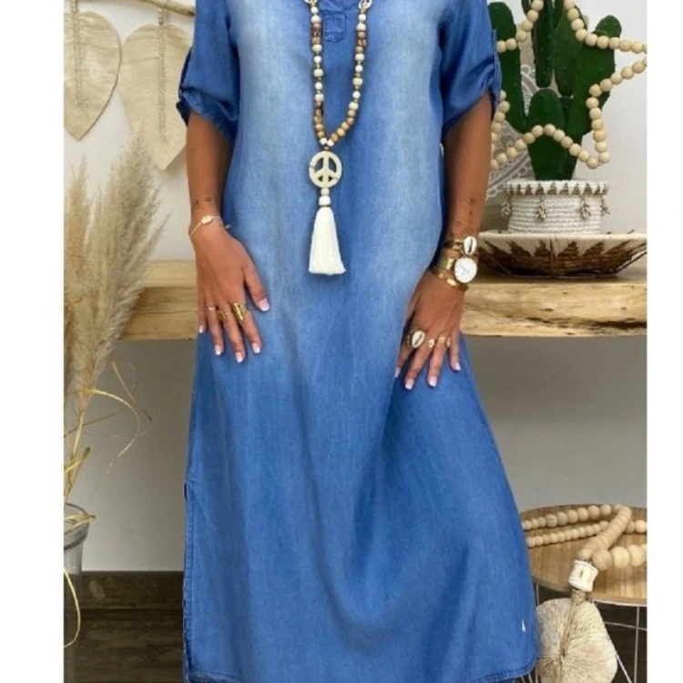 Plus Size Women's Clothing, Foreign Trade Plus Size, New Washed Denim Dresses