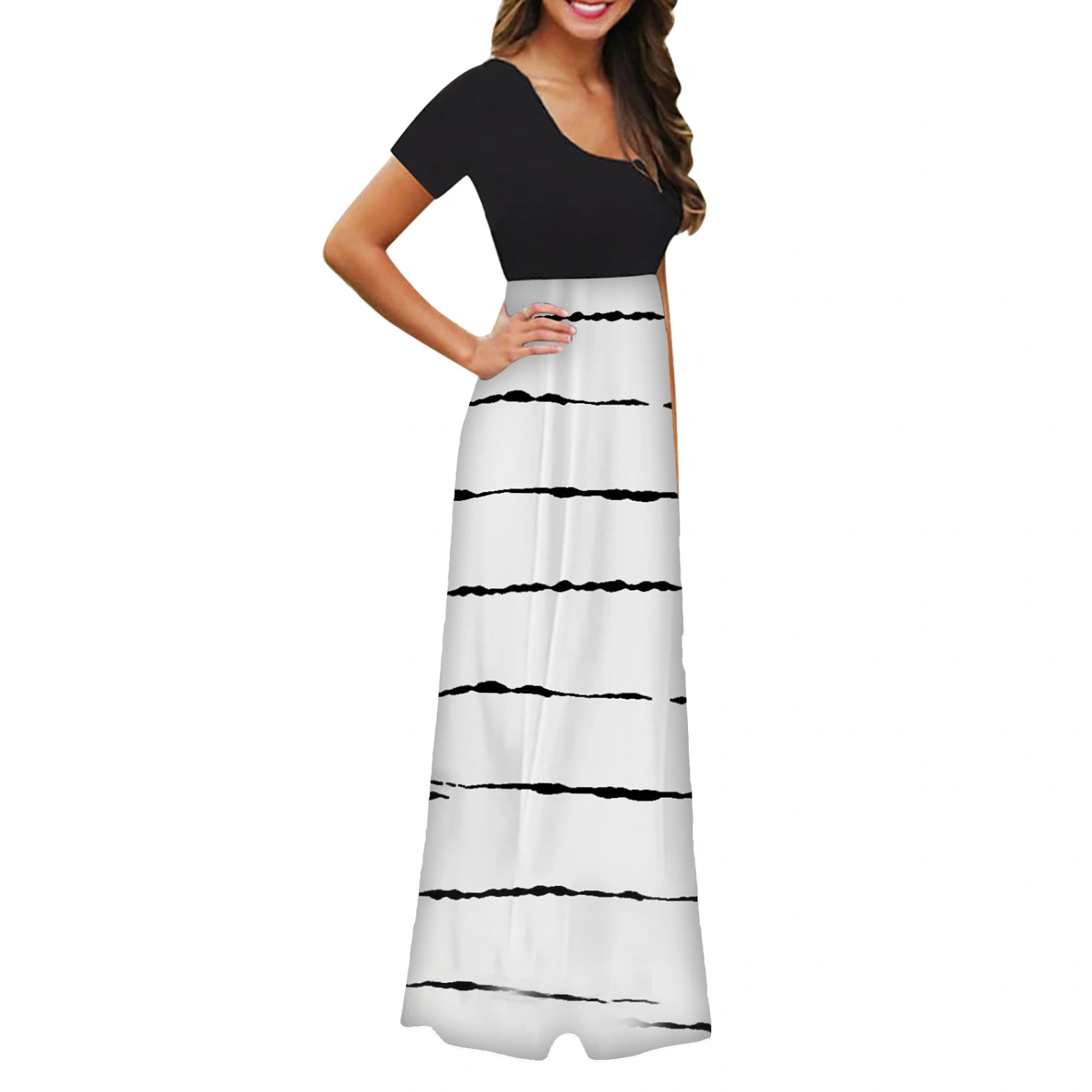 Fashion Sling Print Maxi Dress