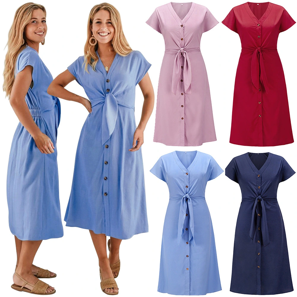 Vest Long Skirt Sexy Slim Single-breasted OL Casual Dress