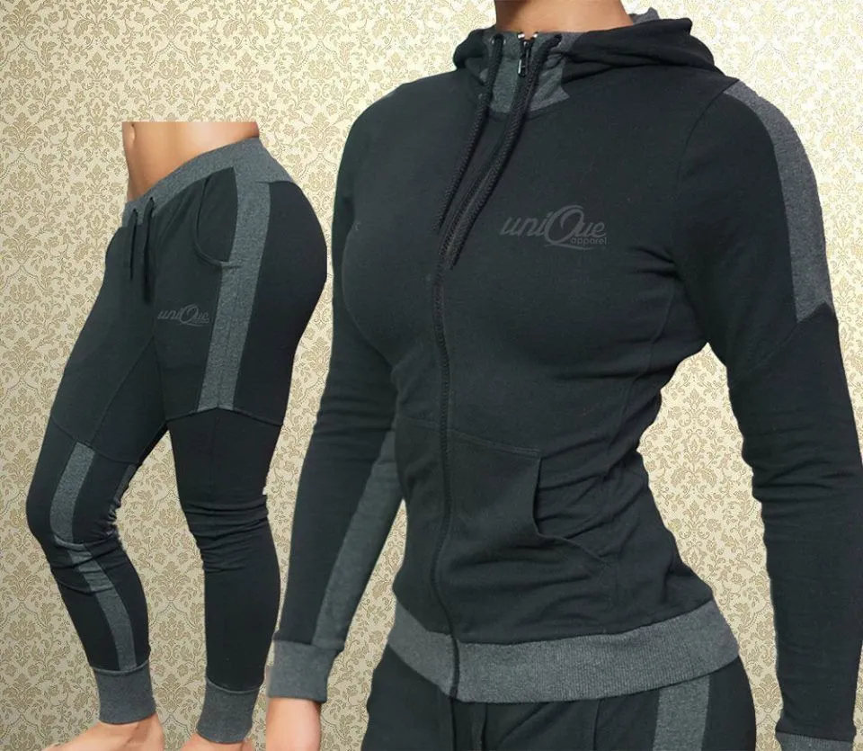 Women'S Two-Piece Casual Sports Hooded Printed Suit