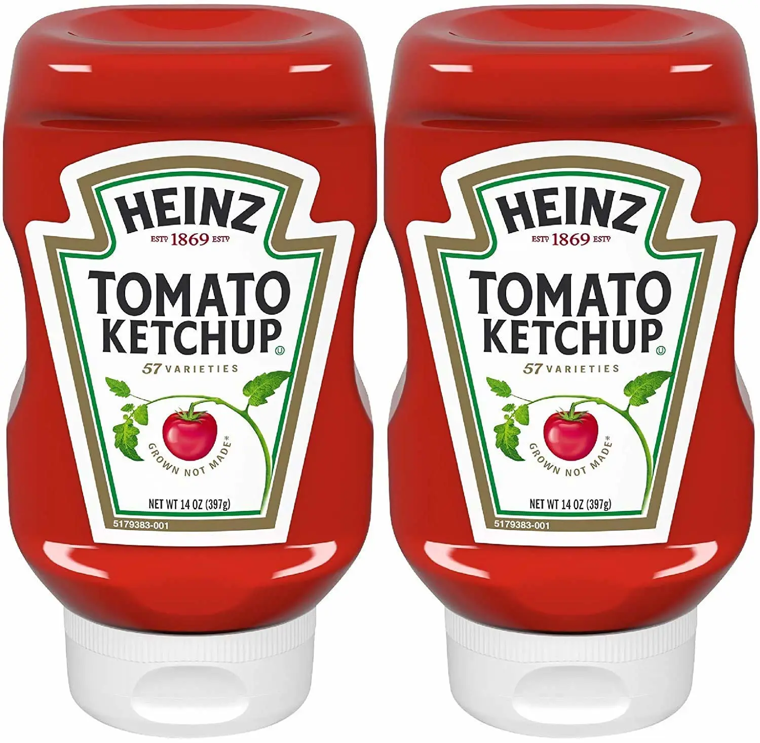 Heinz Classic Squeeze Bottles Ketchup, 14 Oz Bottle, Pack of Two