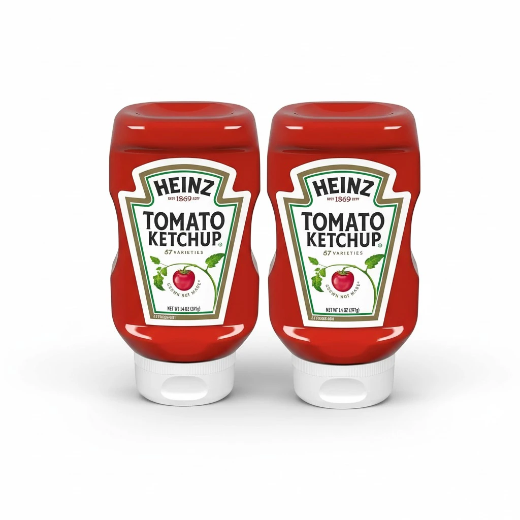 Heinz Classic Squeeze Bottles Ketchup, 14 Oz Bottle, Pack of Two