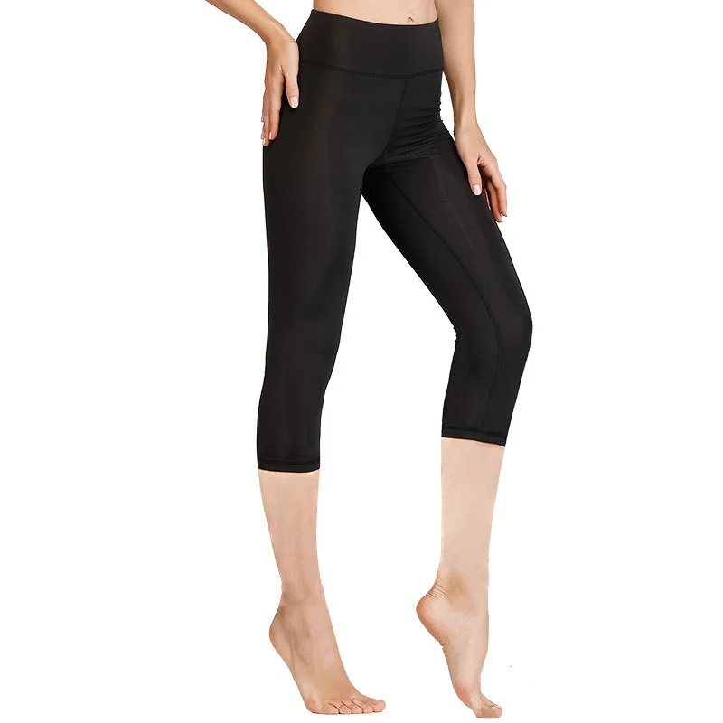 High Waist Slimming Yoga Cropped Pants